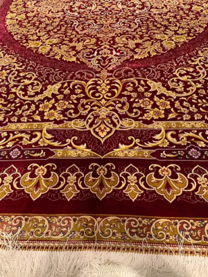 SUPER PERSIAN MACHINE MADE RED/GOLD 6’ 7” x 9’ 7” SKU# C18106