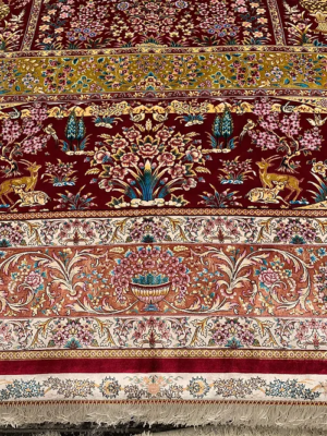 SUPER PERSIAN MACHINE MADE ORIENTAL RUG BAMBOO SILK 6’7”x9’7”