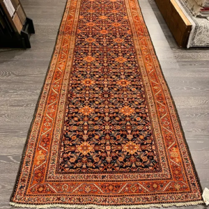 SUPER PERSIAN ANTIQUE MALAYER ( FARAHAN) ORIENTAL RUNNER RUG 3’4” x 13’