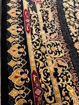 SUPER PERSIAN MACHINE MADE ORIENTAL RUG QUM 6’ 7” x 9’ 7”