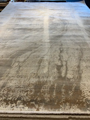 SUPER BAMBOO SILK LIGHT GREY/DARK BEIGE 8’ x 10’ SKU# 5986A L grey/D Beige