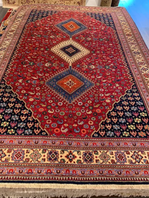 SUPER INDO PERSIAN KASHGHAI HAND KNOTTED RUG 6’ x 9’ SKU# C23208