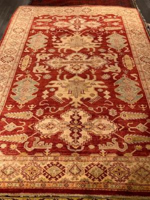 SUPER PAK KAZAK HAND KNOTTED WOOL RUG 5’ 9” x 7’ 10” SKU# C23222