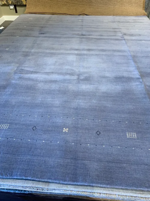 Indo Gabbeh 10’ 1” x 8’ 3” light blue SKU# M8563-137