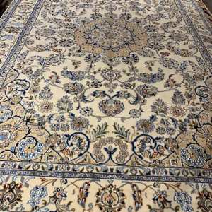 SUPER INDO PERSIAN NAIN HAND KNOTTED RUG 5’10”x8’11” SKU# C23211