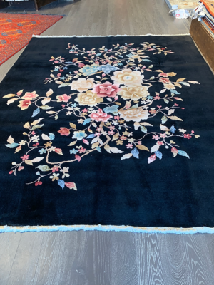 SUPER SINO MODERN FLORAL HAND KNOTTED RUG SKU# C50588