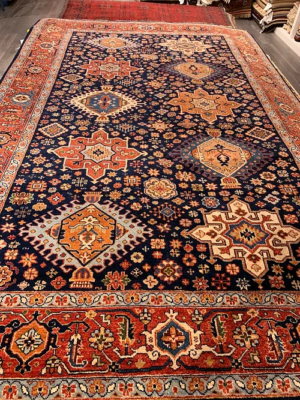 SUPER INDO KARAJEH HAND KNOTTED WOOL RUG 6’ x 9’ SKU# C23206