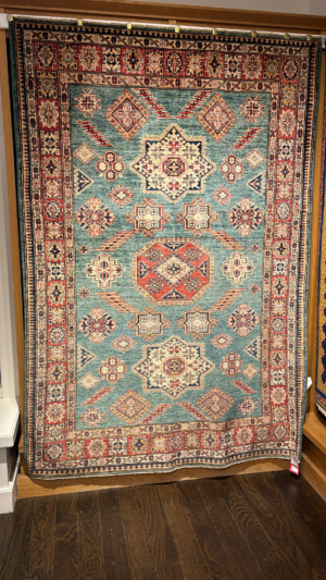 SUPER HAND KNOTTED KAZAK ORIENTAL RUG 4’ 10” x 7’ SKU # C23213