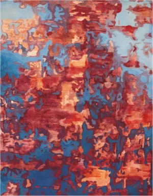 Prismatic PRS13 Blue/Flame Rug