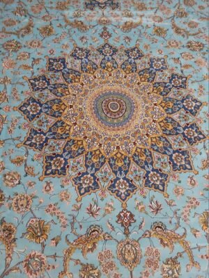 SUPER PERSIAN Esfahan (Isfahan) SIGNED  SUPER PERSIAN Esfahan (Isfahan) SIGNED PIECE WOOL & SILK ON SILK FOUNDATION 11’ 6” x 16’