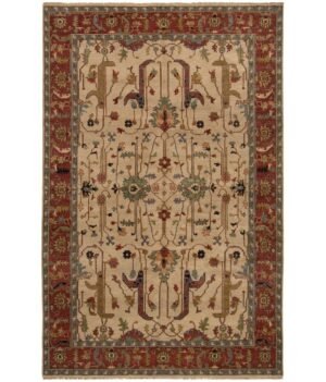Antique Heriz 101 Ivory-Rust