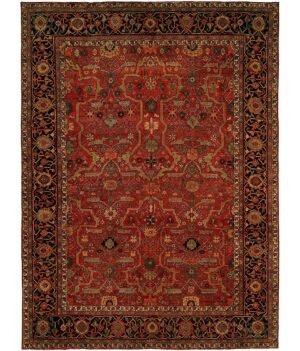 Antique Heriz 104 Red-Blue