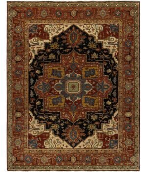 Antique Heriz 106 Blue-Red